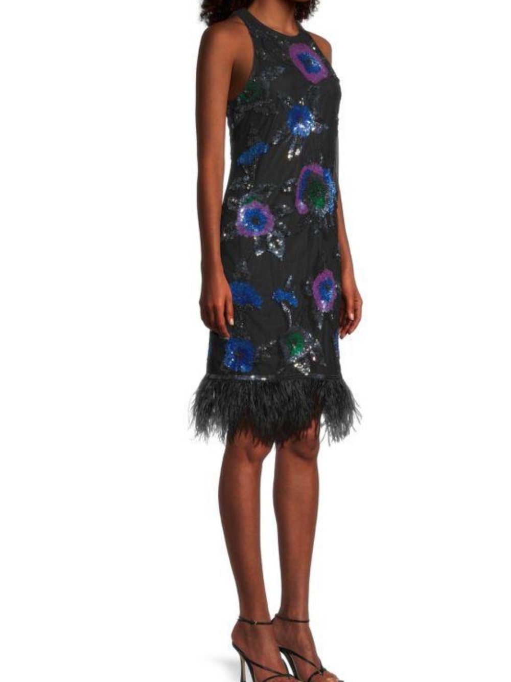 Ungaro Women’s Embellished Feather Cocktail Dress L NWOT - Picture 3 of 12